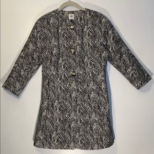 NWOT CAbi 3034 Zig Zag Ponte Knit Jacket